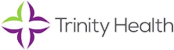 Trinity Health logo with green and purple abstract cross symbol.