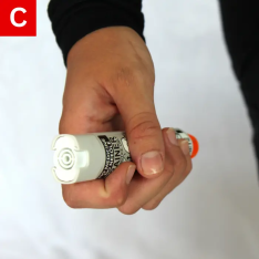 CPR Figure 5 C Place the orange end of the pen against the outer mid-thigh