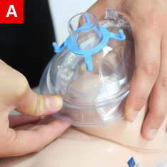 Seal the mask against the person’s face