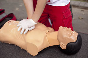 chest compressions